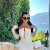 Liana Beyaz Tasarım Elbise - Görsel 2